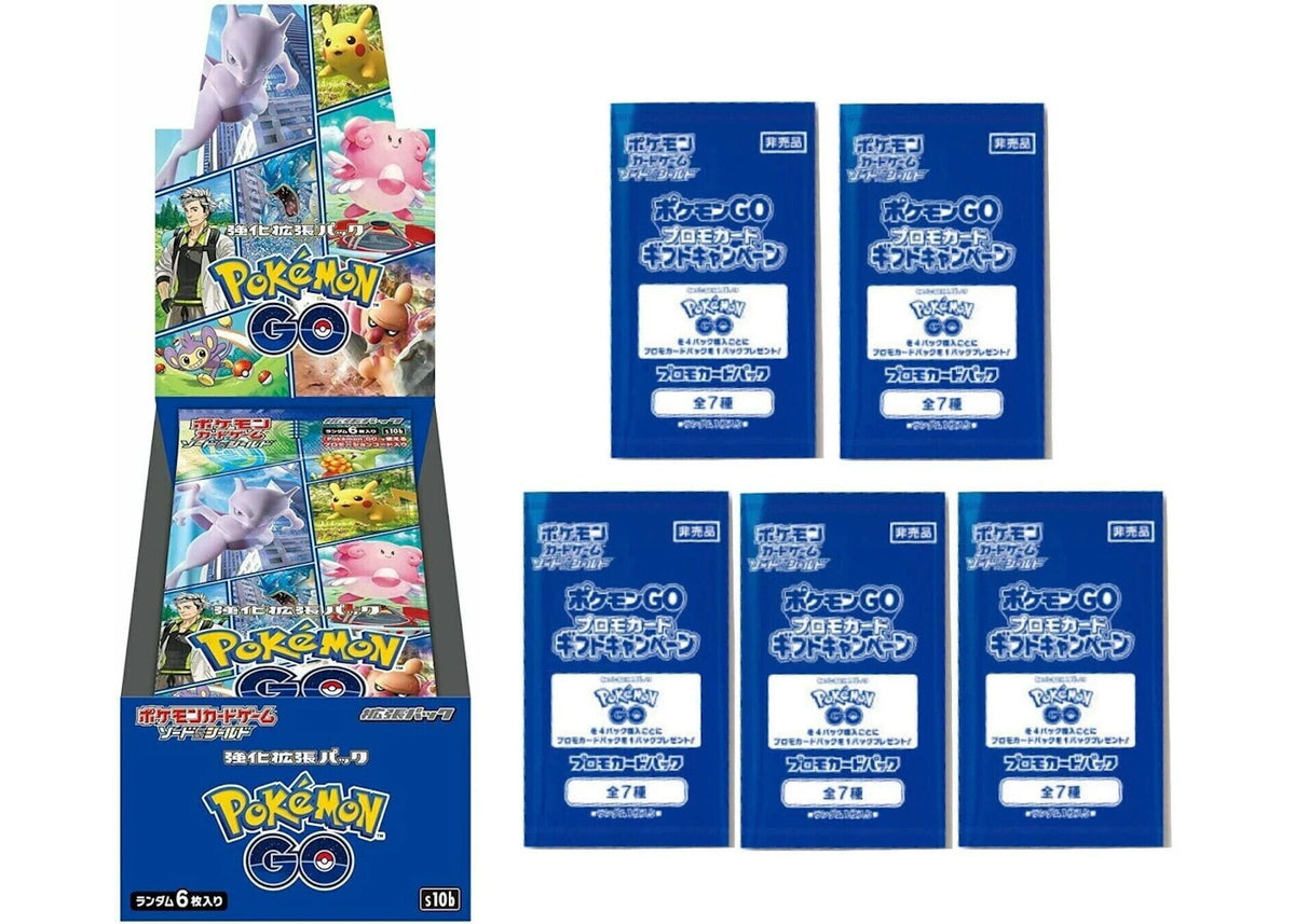 Pokémon TCG Sword & Shield Pokémon GO Booster Box + 5x Promo Card Pack Bundle (Japanese) -1