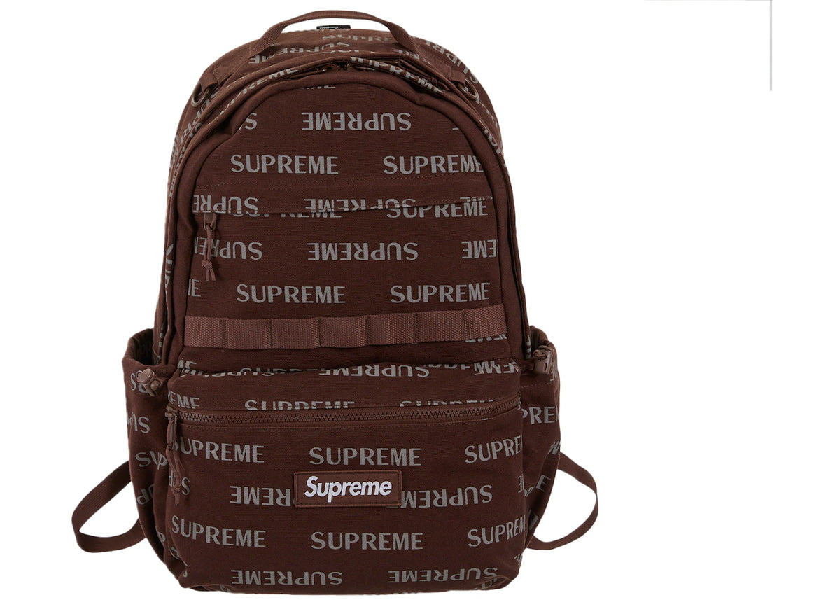 Supreme Logo Backpack (FW26) Brown -1