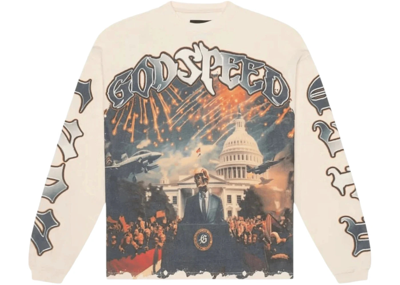 Godspeed V.O.D. L/S T-shirt Bone -1