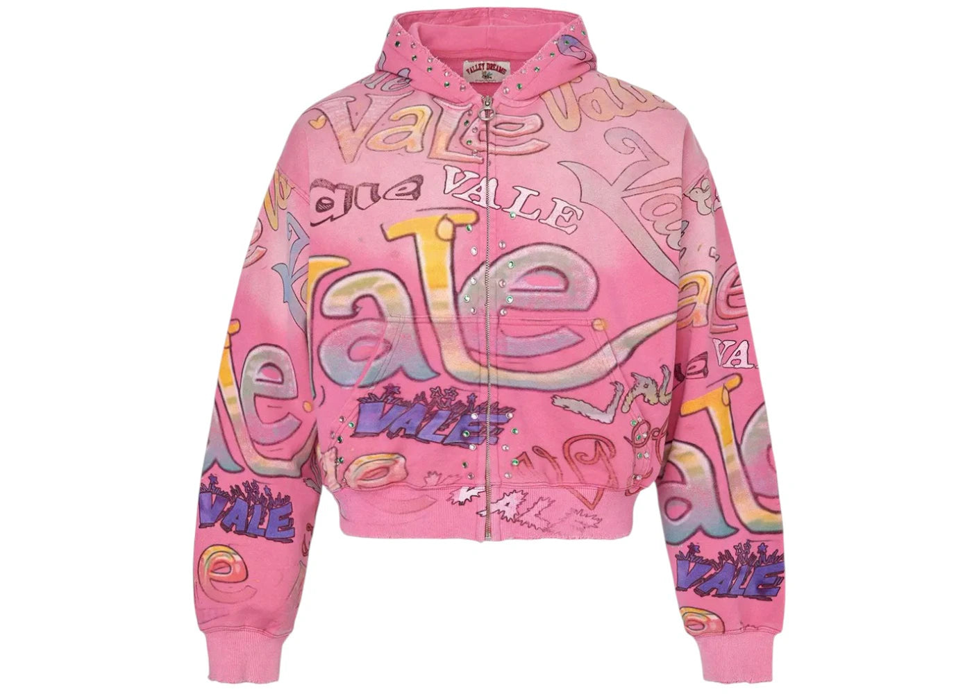 Vale Forever Bubblegum Zip Up Hoodie Pink -1