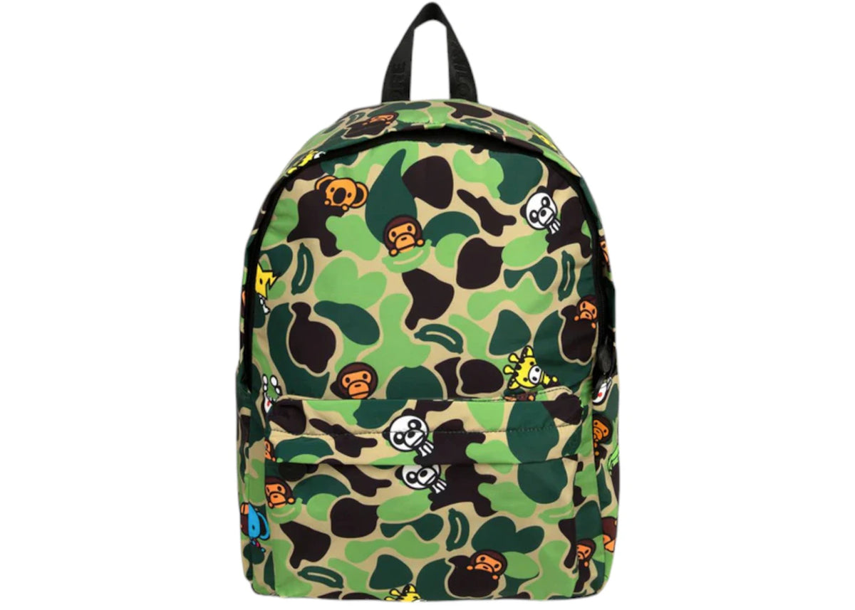 BAPE ABC Milo All Friends Medium Backpack (SS25) Green -1