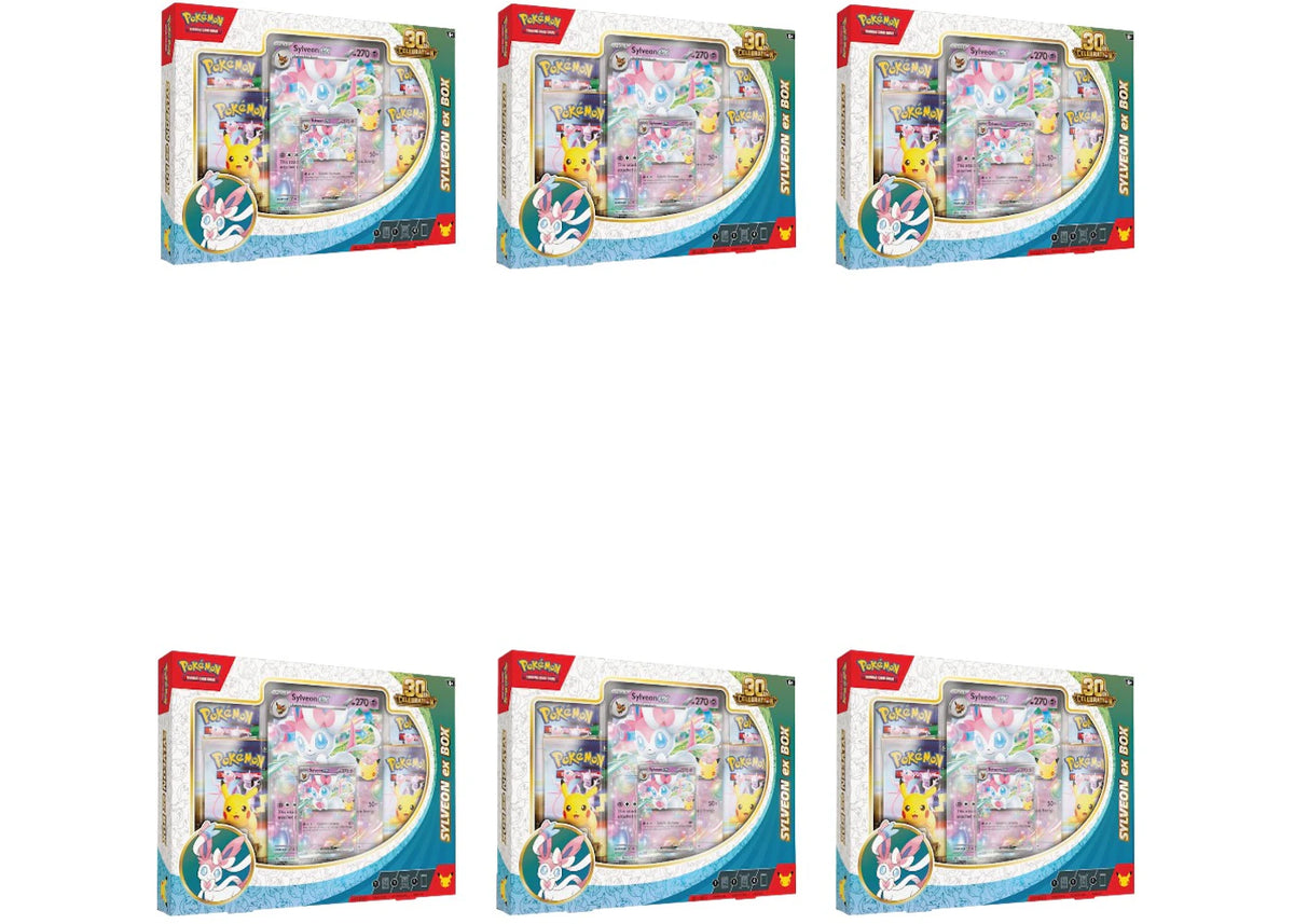 2026 Pokémon Mega Evolution 30th Celebration Sylveon ex Box 6x Lot -1