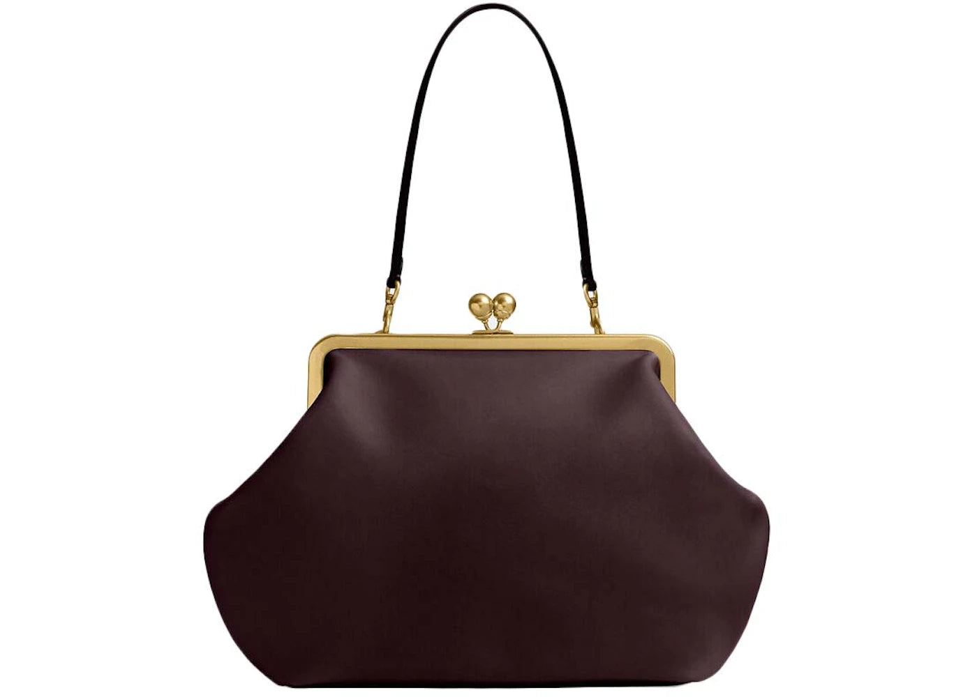 Coach Large Kisslock Frame Bag Brass/Black Currant -1