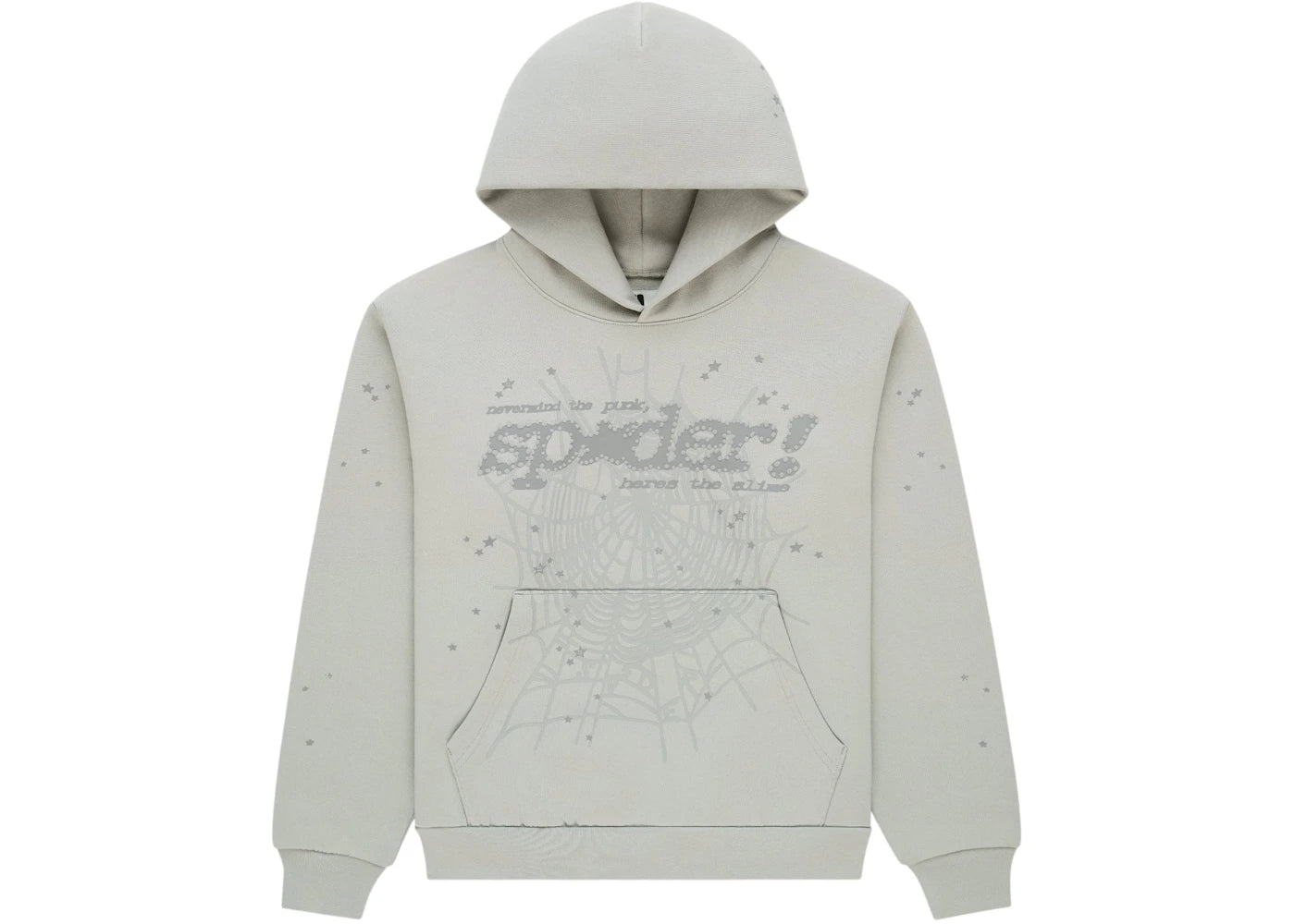 Sp5der Tonal Punk V2 Hoodie Sport Grey -1