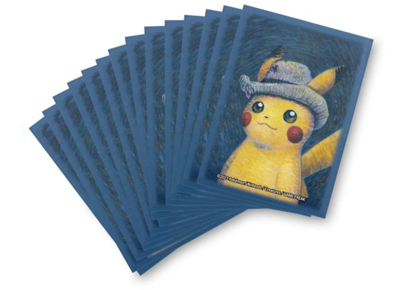 Pokemon Center x Van Gogh Museum: Pikachu Inspired by Self-Portrait with Grey Felt Hat 65 Card Sleeves -1