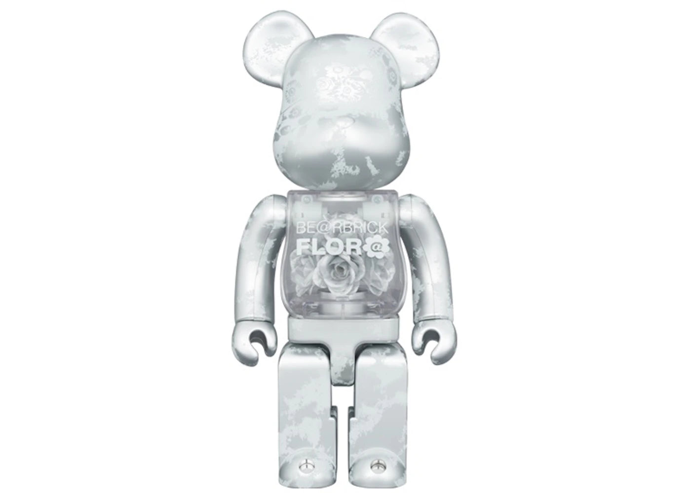 Bearbrick Flora (Flower) 400% Silver -1