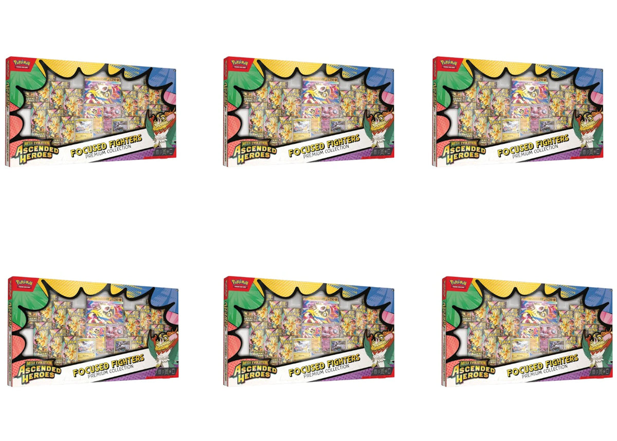 2026 Pokémon Mega Evolution Ascended Heroes Focused Fighters Premium Collection (Sam's Club Exclusive) 6x Lot -1