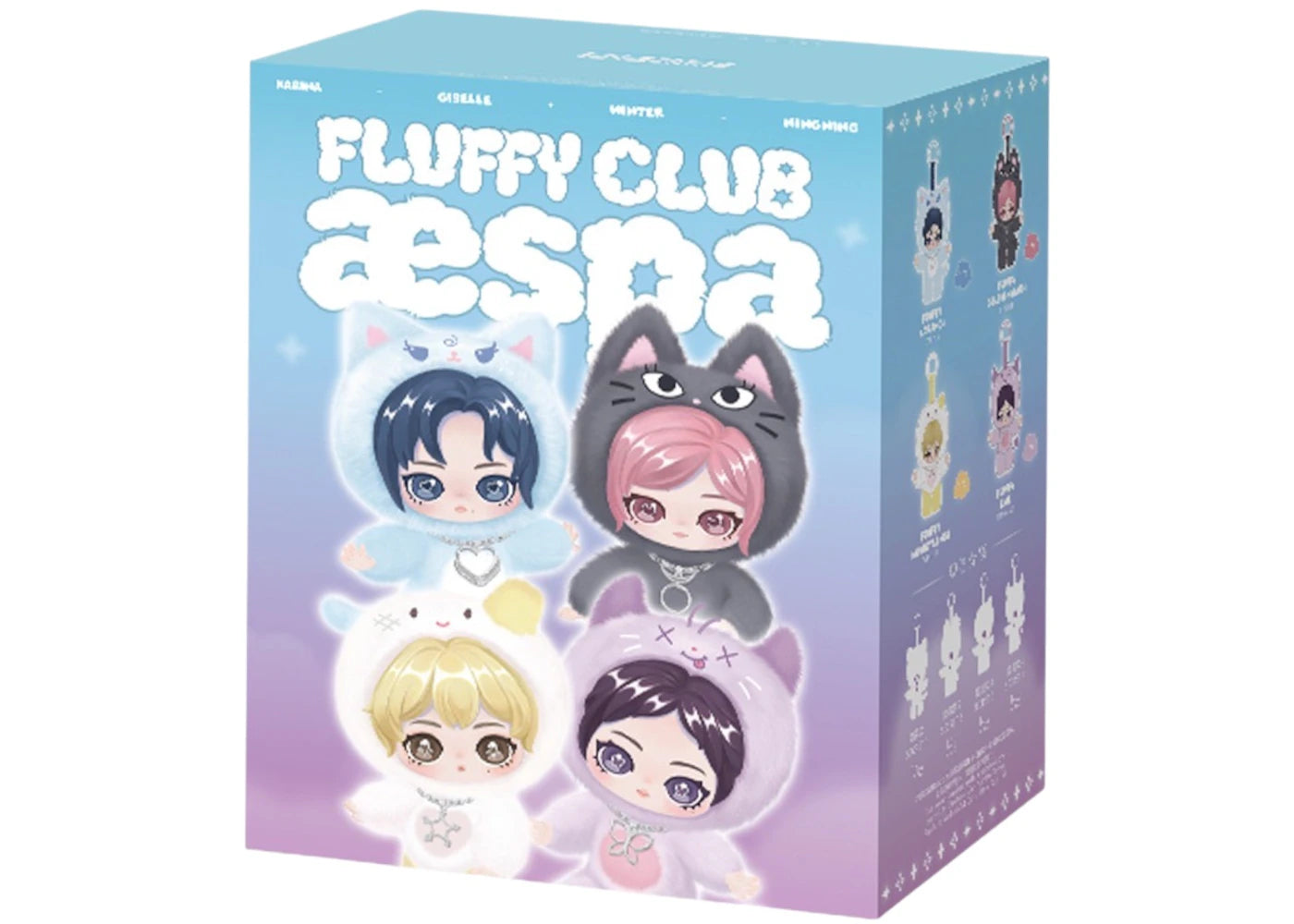 Pop Mart aespa Fluffy Club Series Vinyl Plush Doll Pendant Single Blind Box -1