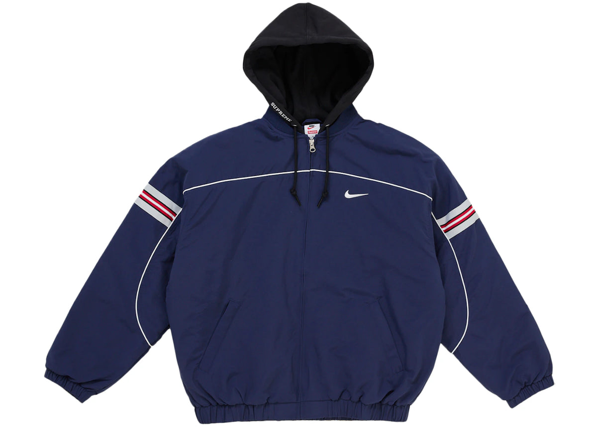 Supreme Nike Nylon Hooded Jacket Navy -1