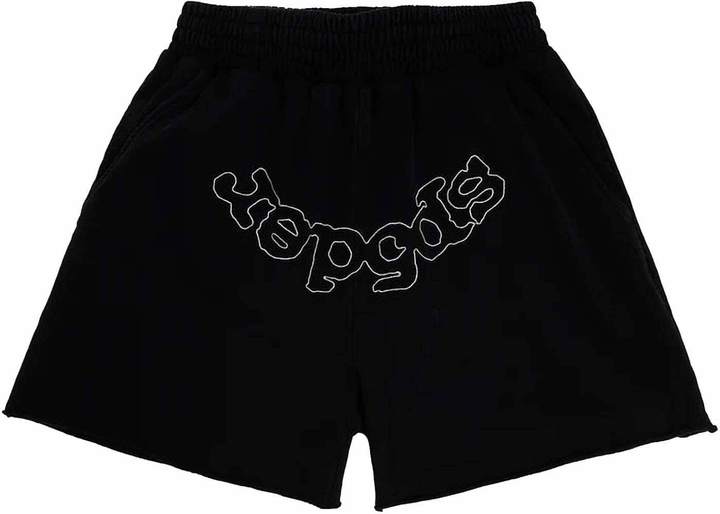 Sp5der OG Logo Embroidered Sweatshort Black -1