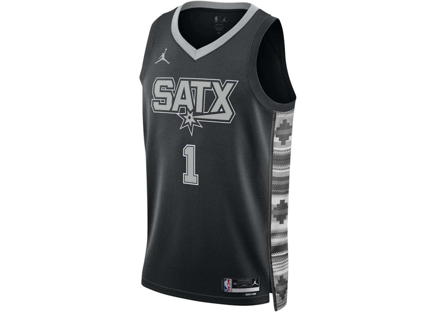 Jordan Victor Wembanyama Spurs 22/23 Dri-Fit Jersey Black -1