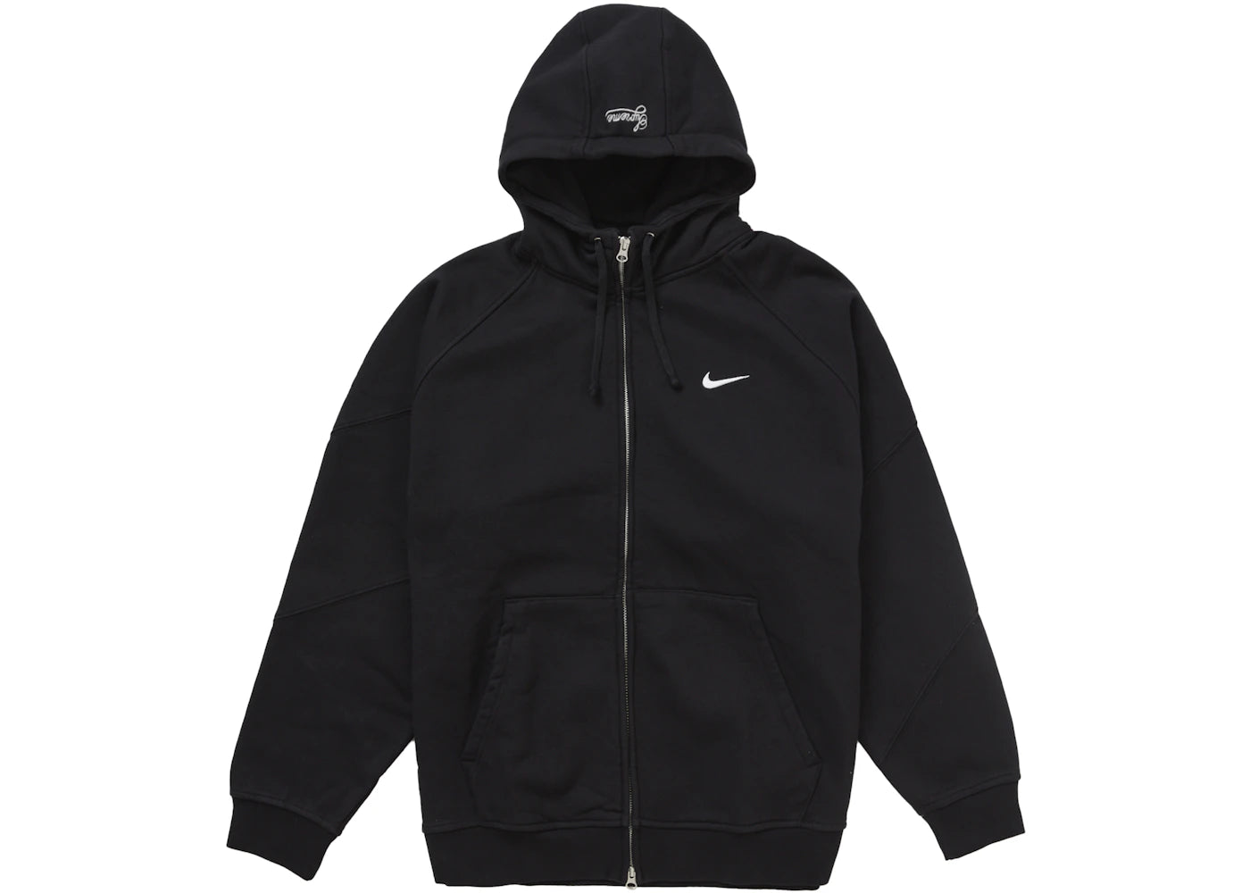 Supreme Nike Zip Up Hooded Sweatshirt Black -1
