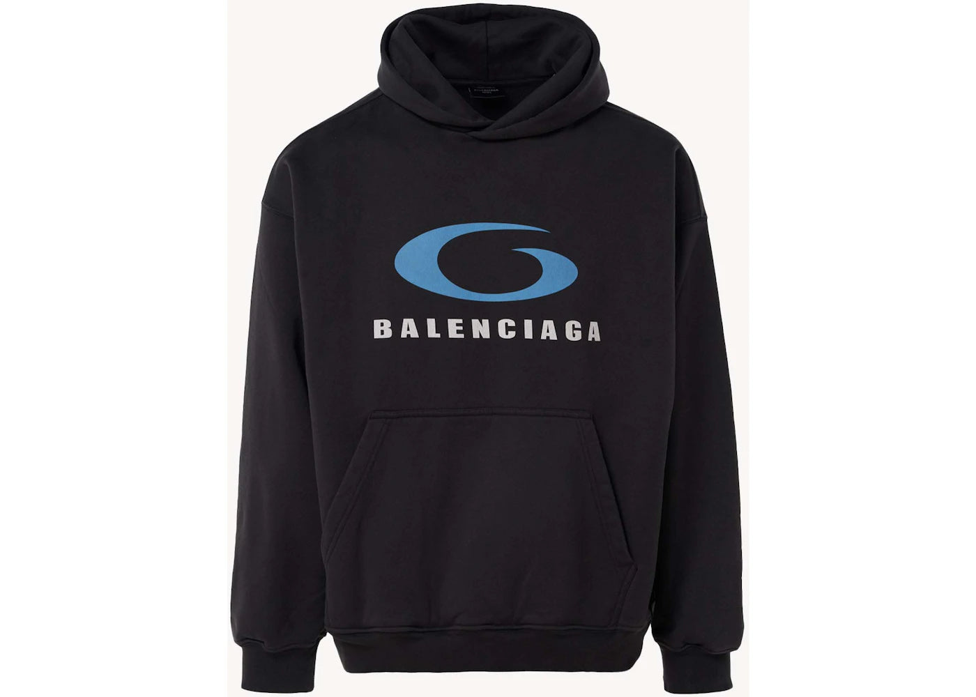 Balenciaga Loop Sports Icon Hoodie Black -1