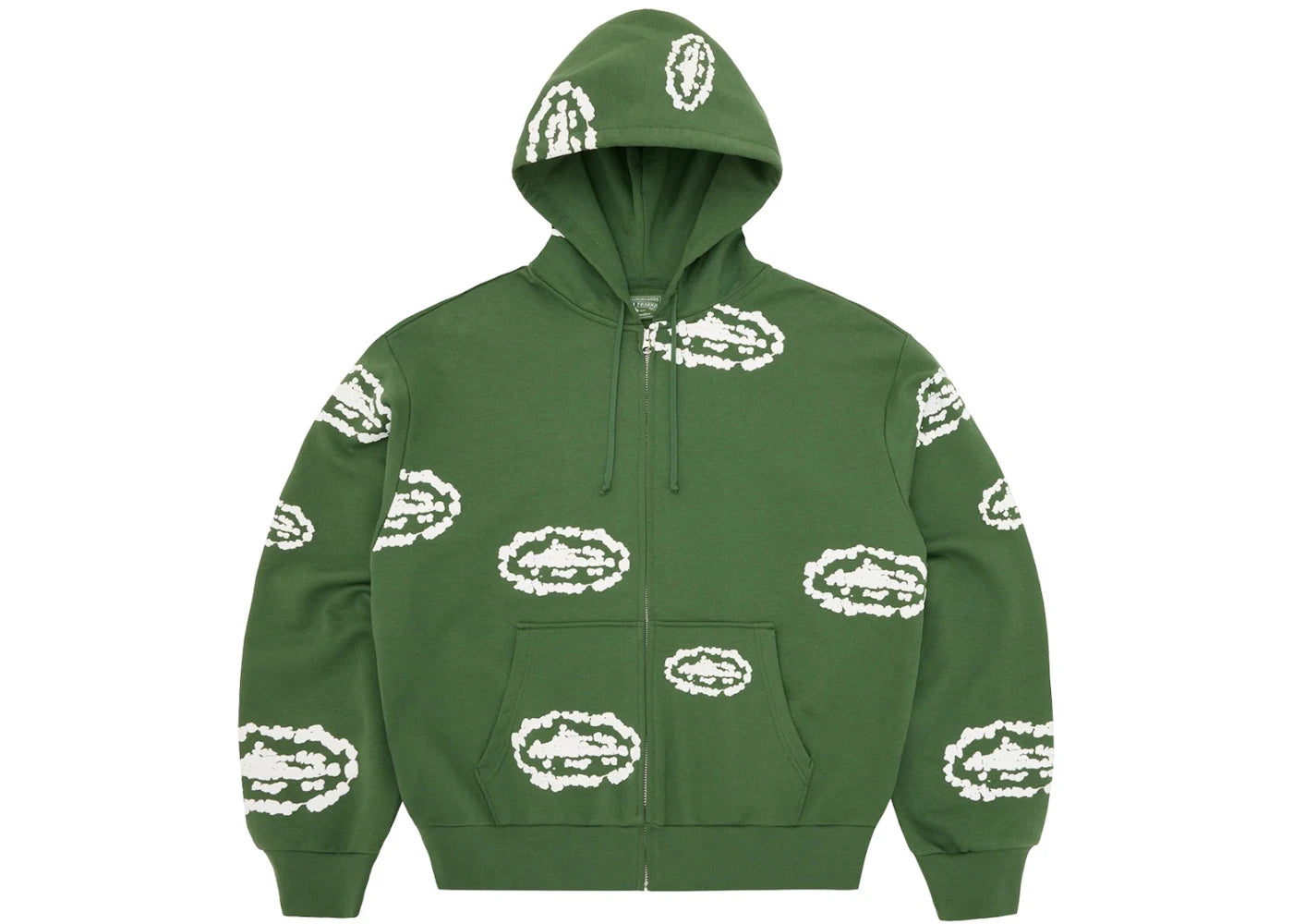 Corteiz x Denim Tears Island Wreath Zip Hoodie Green -1