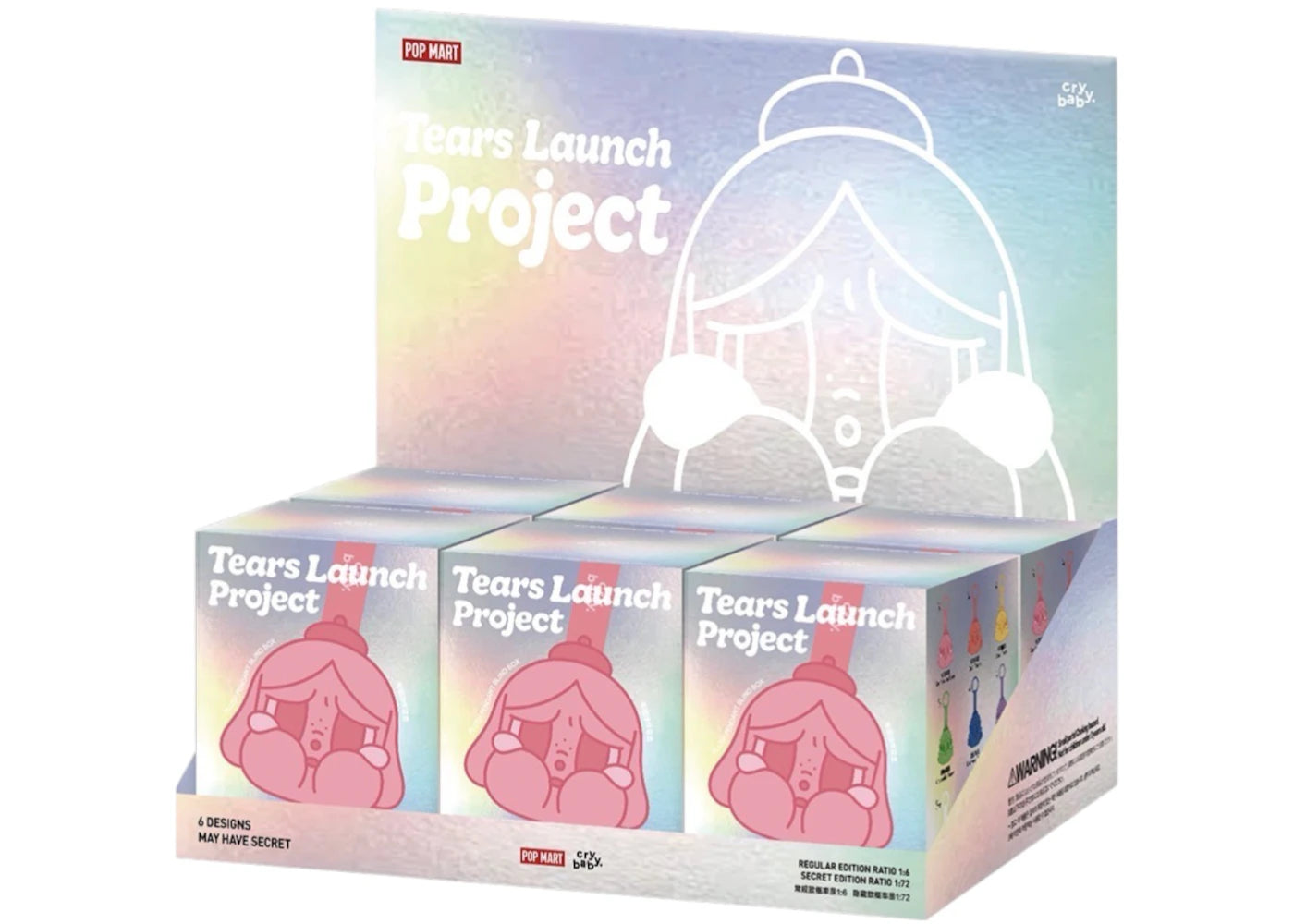 Pop Mart CRYBABY Tears Launch Project Series Plush Pendant Sealed Case (6 Blind Box) -1