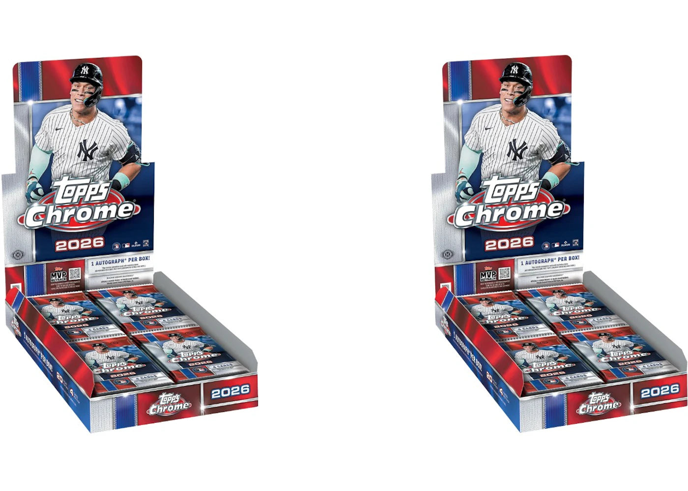 2026 Topps Chrome Baseball Hobby Box 2x Lot -1