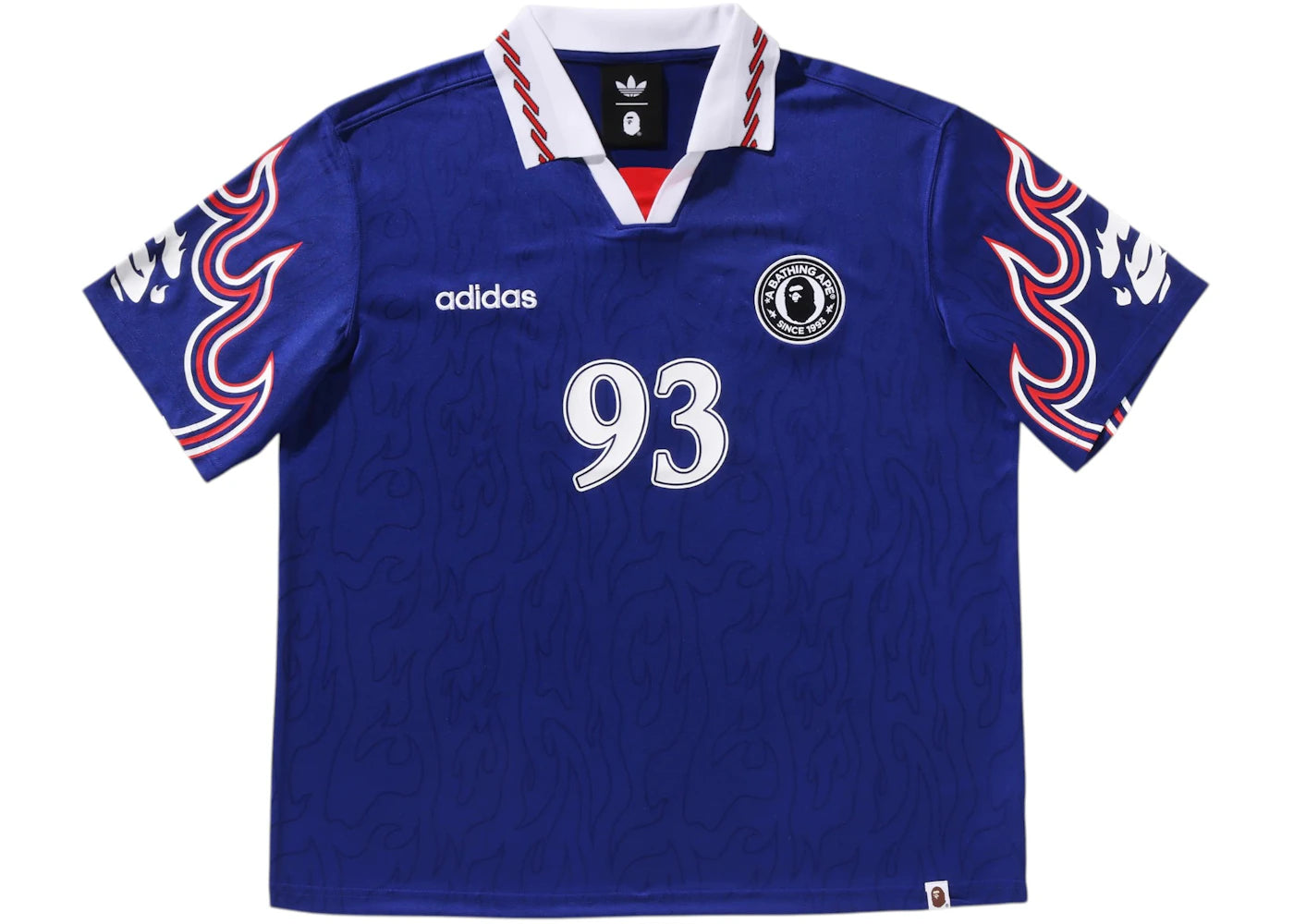 adidas x BAPE Flame Jersey Blue -1
