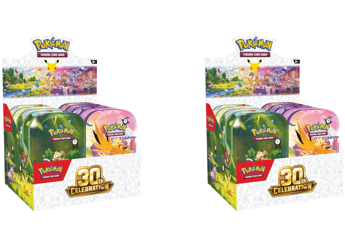 2026 Pokémon Mega Evolution 30th Celebration Mini Tin Display (10-Pack) 2x Lot -1