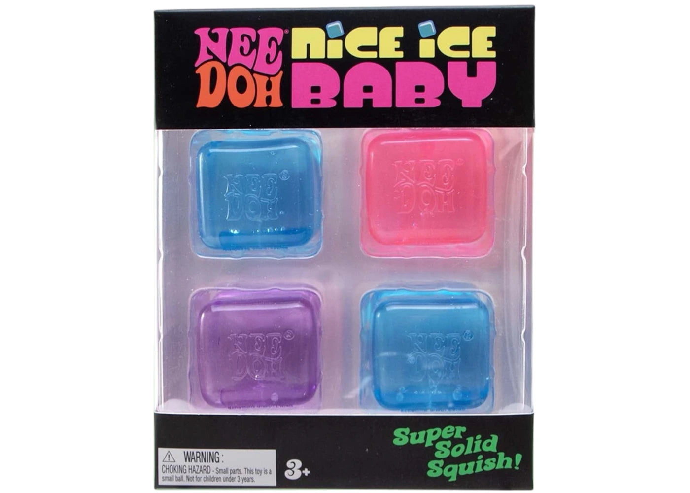 NeeDoh Nice Ice Baby Squishy Fidget Toy Set of 4 Blue/Purple/Pink -1