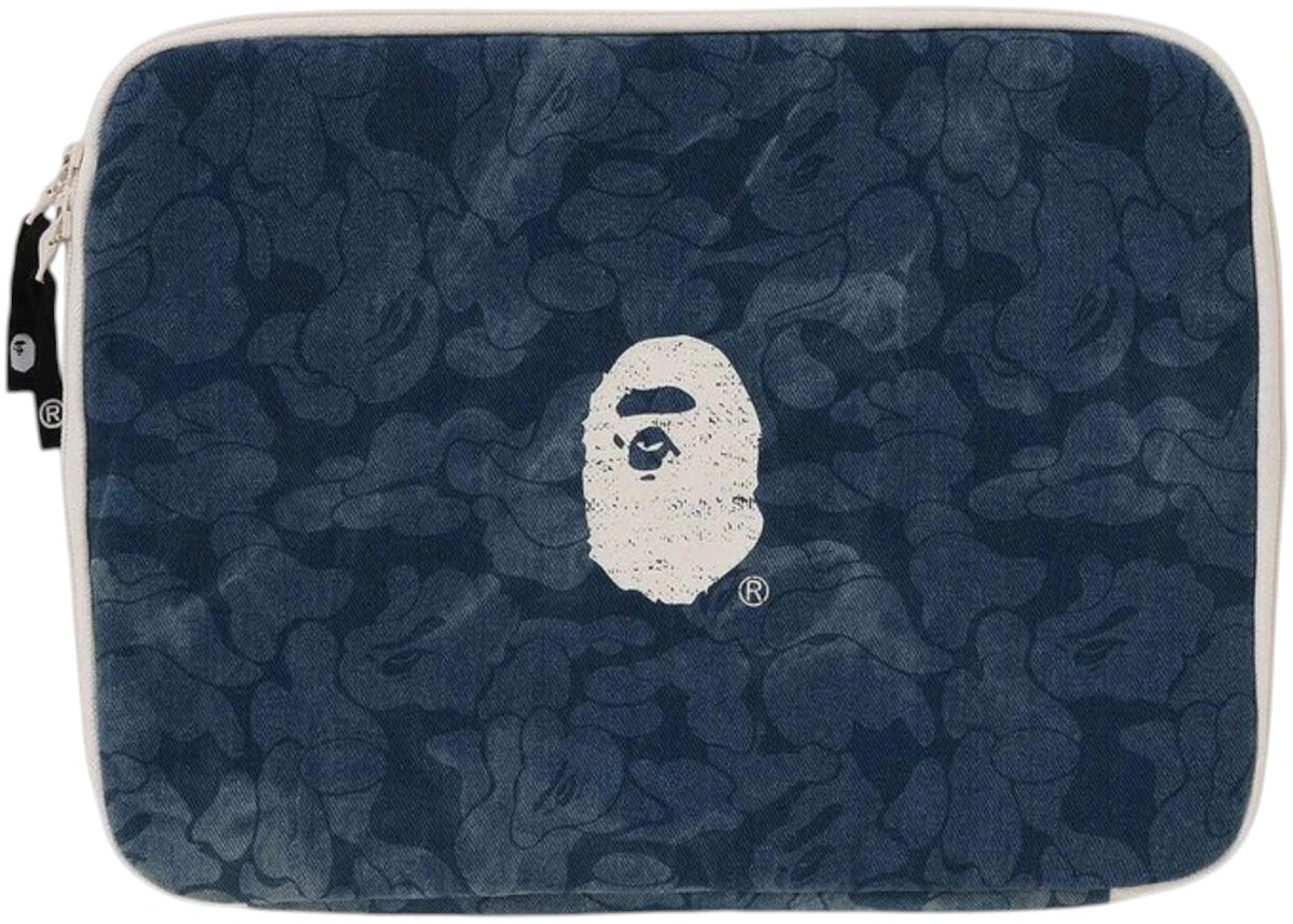 BAPE Solid Camo Denim Tech Case Blue/Light Indigo -1