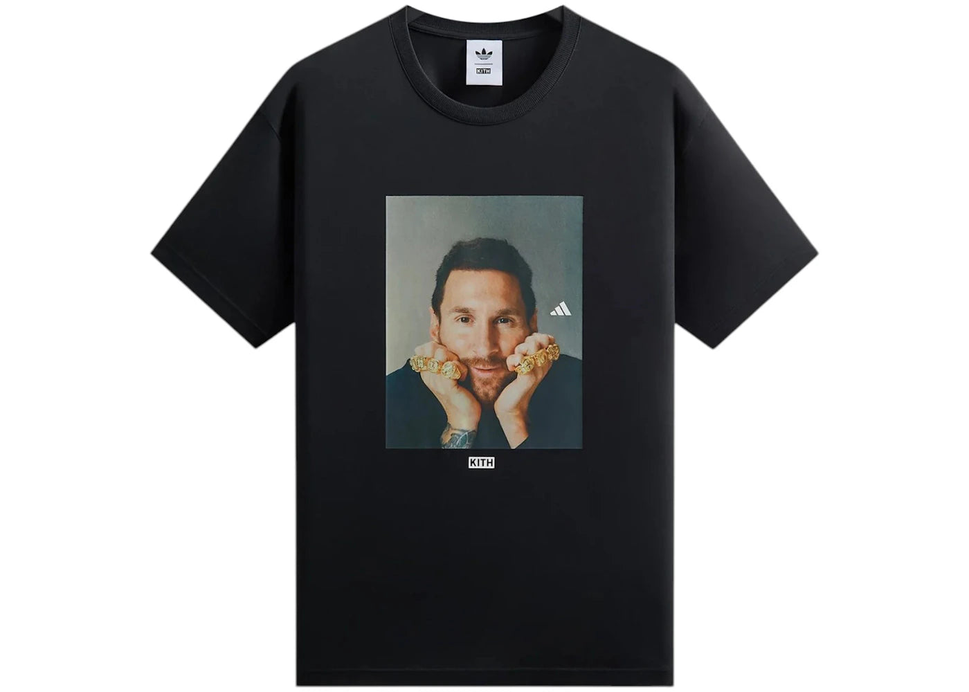 Kith x adidas Messi Football Graphic Tee Black -1