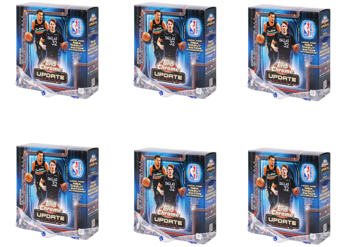 2025-26 Topps Chrome Update Basketball Mega Box (Without Seal) 6x Lot -1
