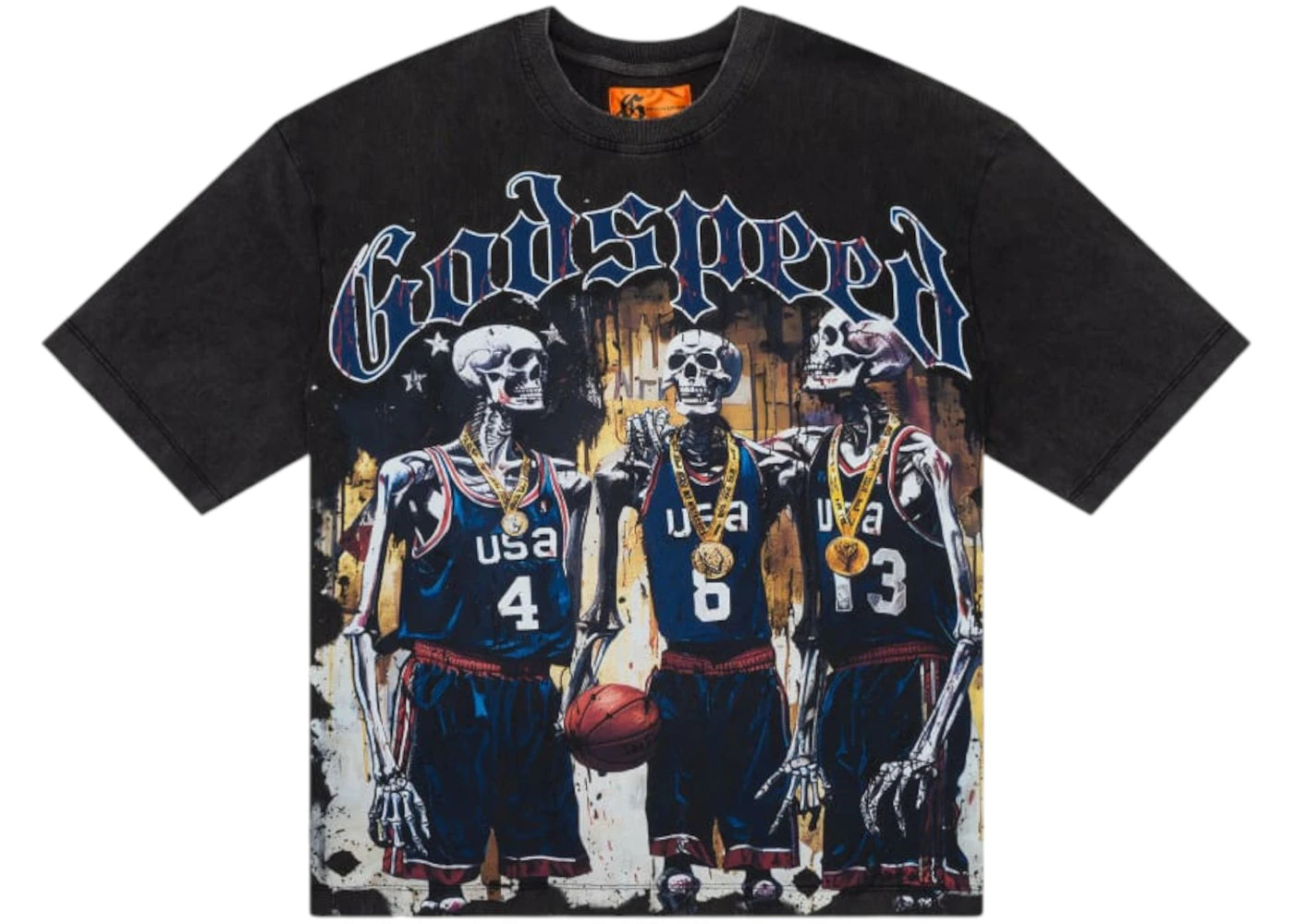 Godspeed Dream Team Tee Grey Wash -1