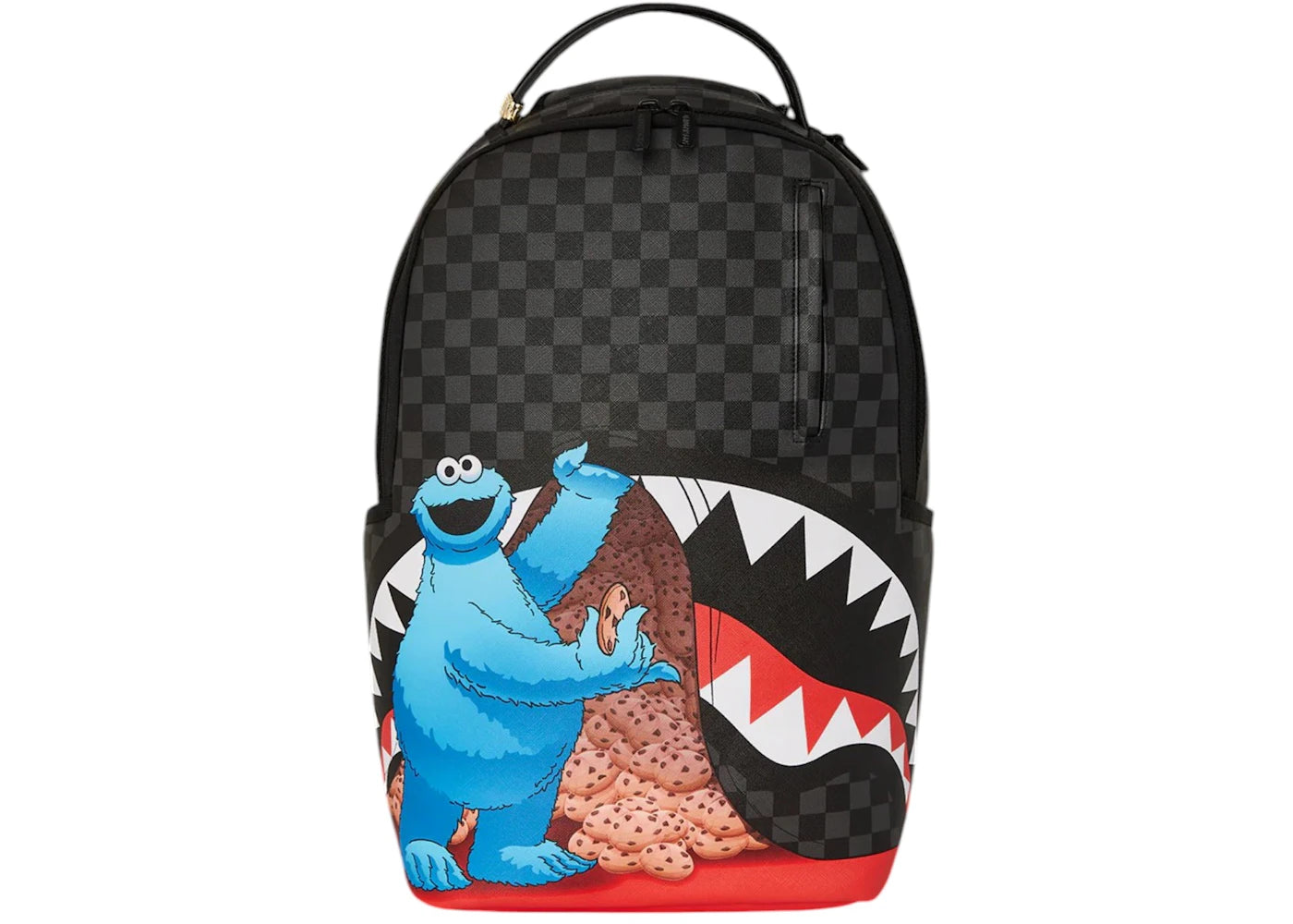 Sprayground Sesame Street Cookie Monster Snack Attack DLXSV Backpack Black -1