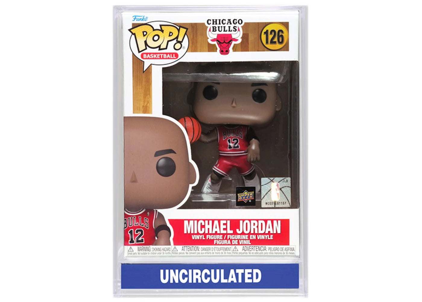 Funko Pop! Basketball Chicago Bulls Michael Jordan with Slabbed Case Upper Deck Exclusive Figure #126 -1