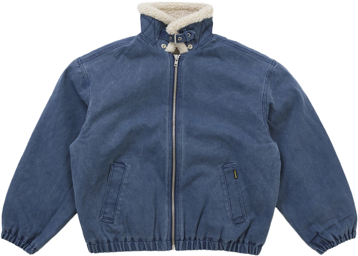 Supreme Faux Sherling Lined Bomber Jacket (FW25) Navy -1