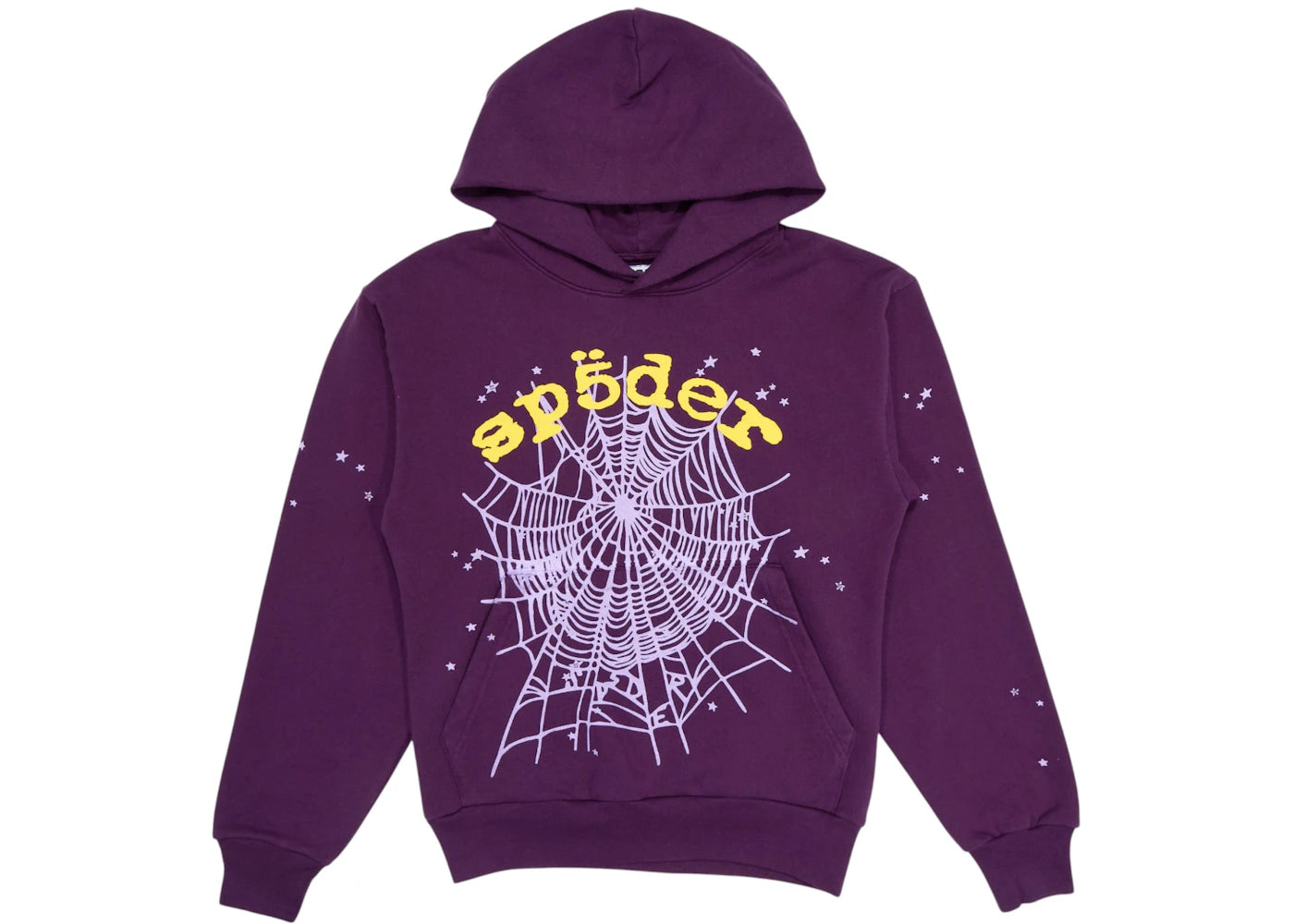 Sp5der Star OG Web V2 Hoodie Purple -1
