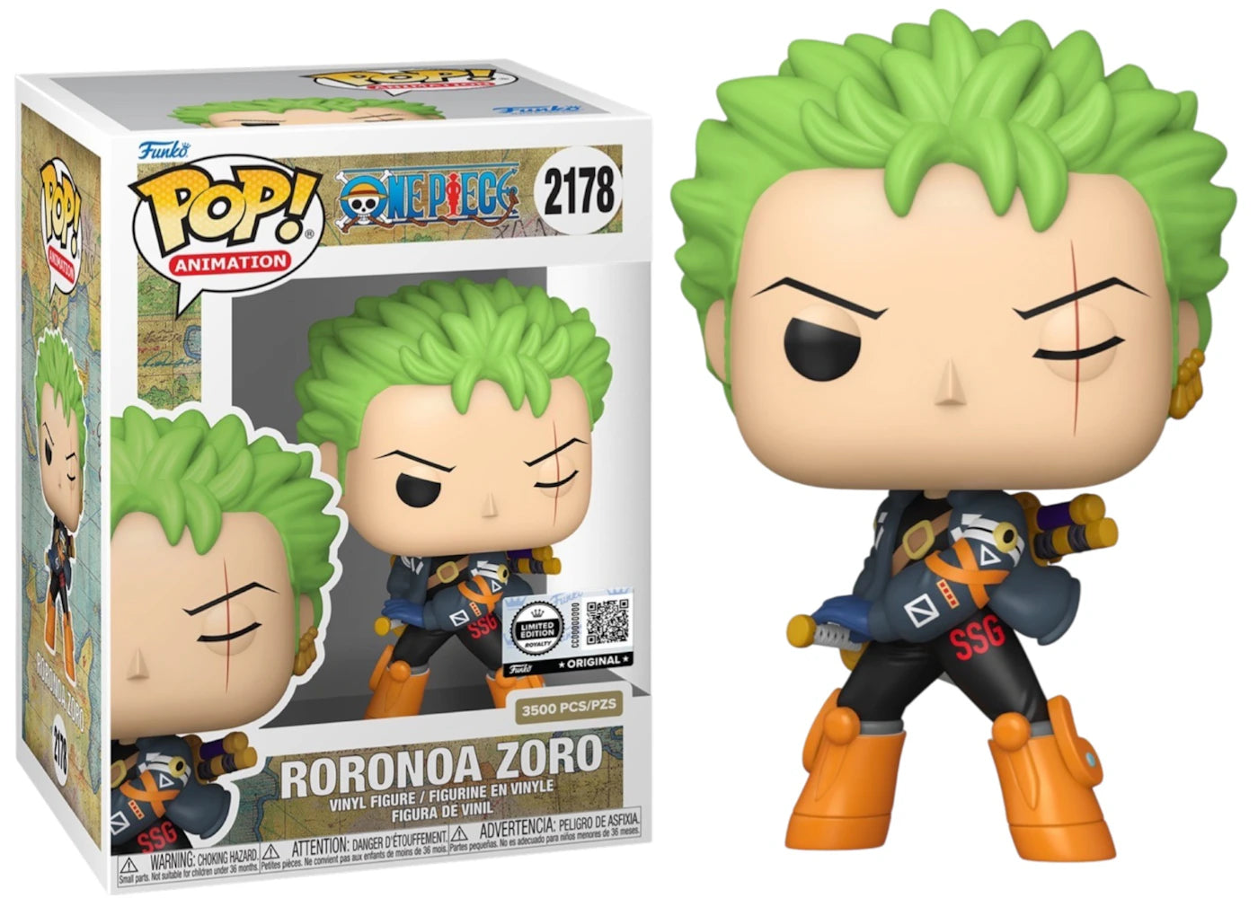 Funko Pop! Animation One Piece Roronoa Zoro Hot Topic Exclusive Figure #2178 -1
