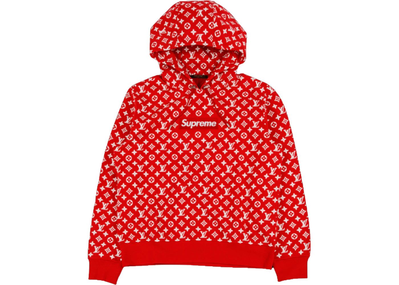 Supreme x Louis Vuitton Box Logo Hooded Sweatshirt Red -1