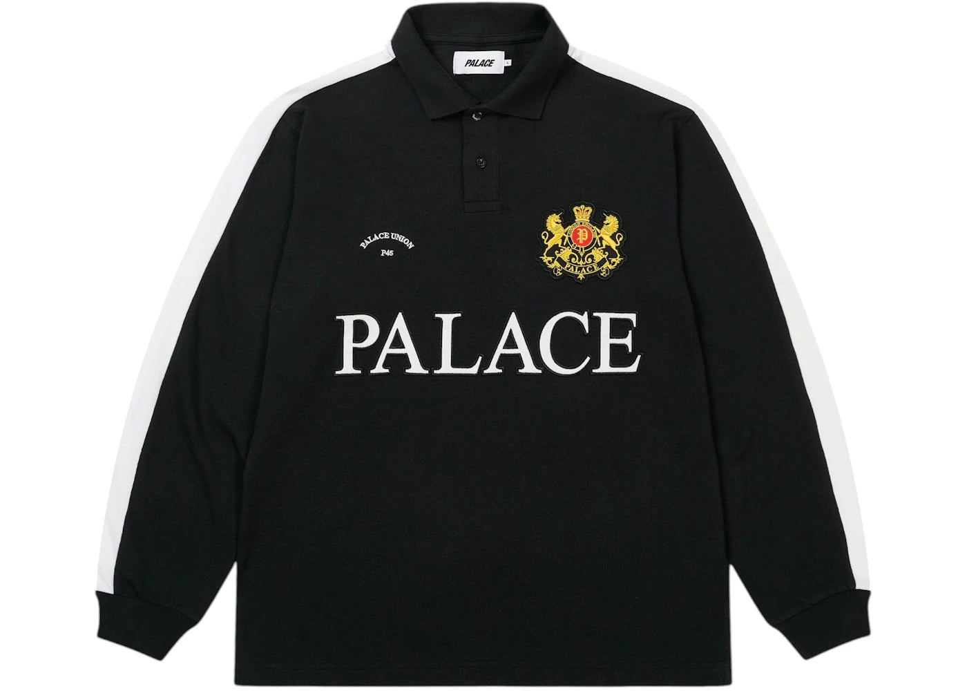 Palace Established Longsleeve Polo Black -1