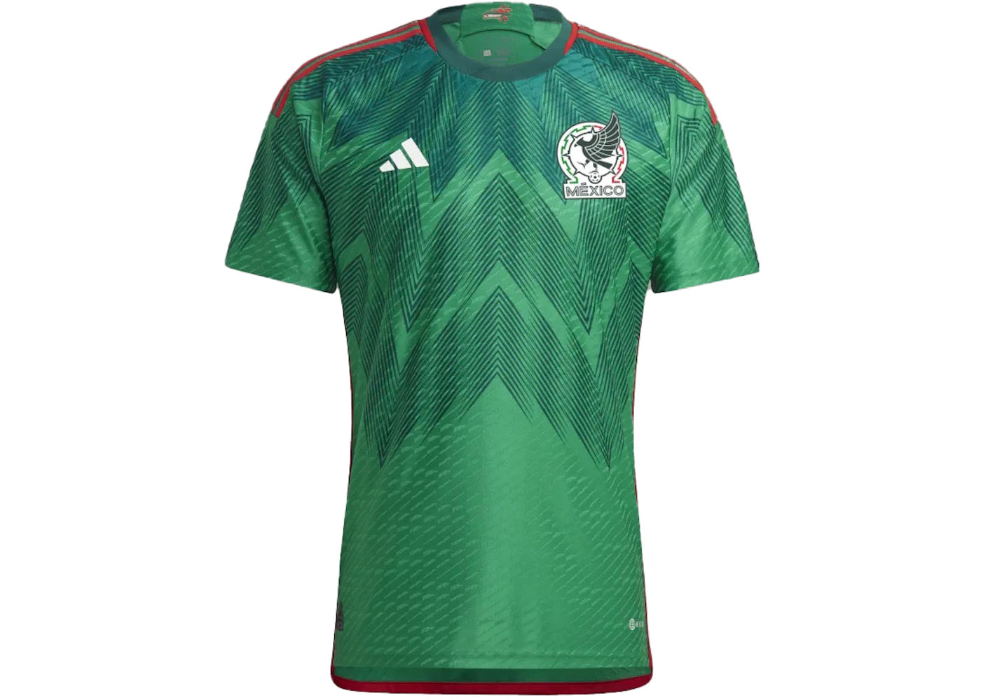 adidas Mexico 22 Home Authentic Jersey Vivid Green/Collegiate Green -1