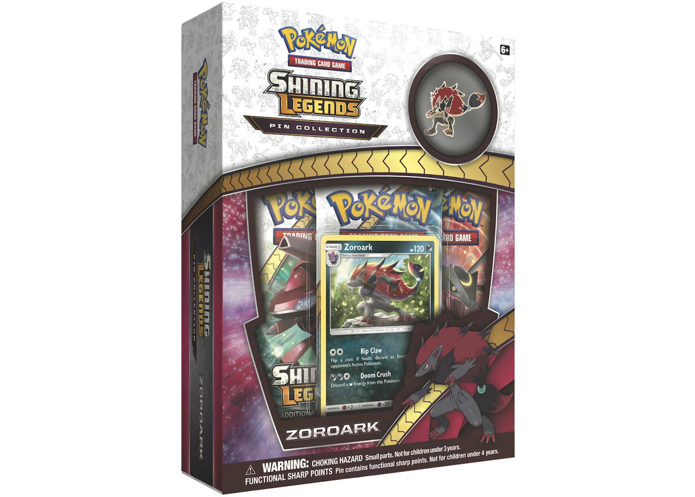 2017 Pokemon TCG Shining Legends Pin Collection Zoroark -1