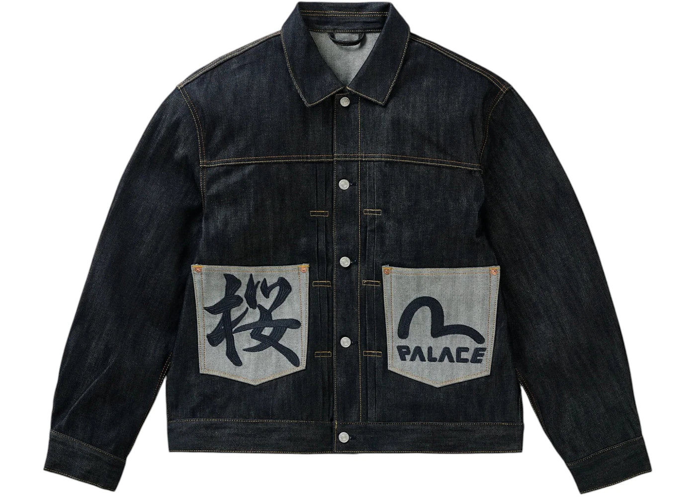 Palace x Evisu Type 2 Denim Jacket Indigo -1