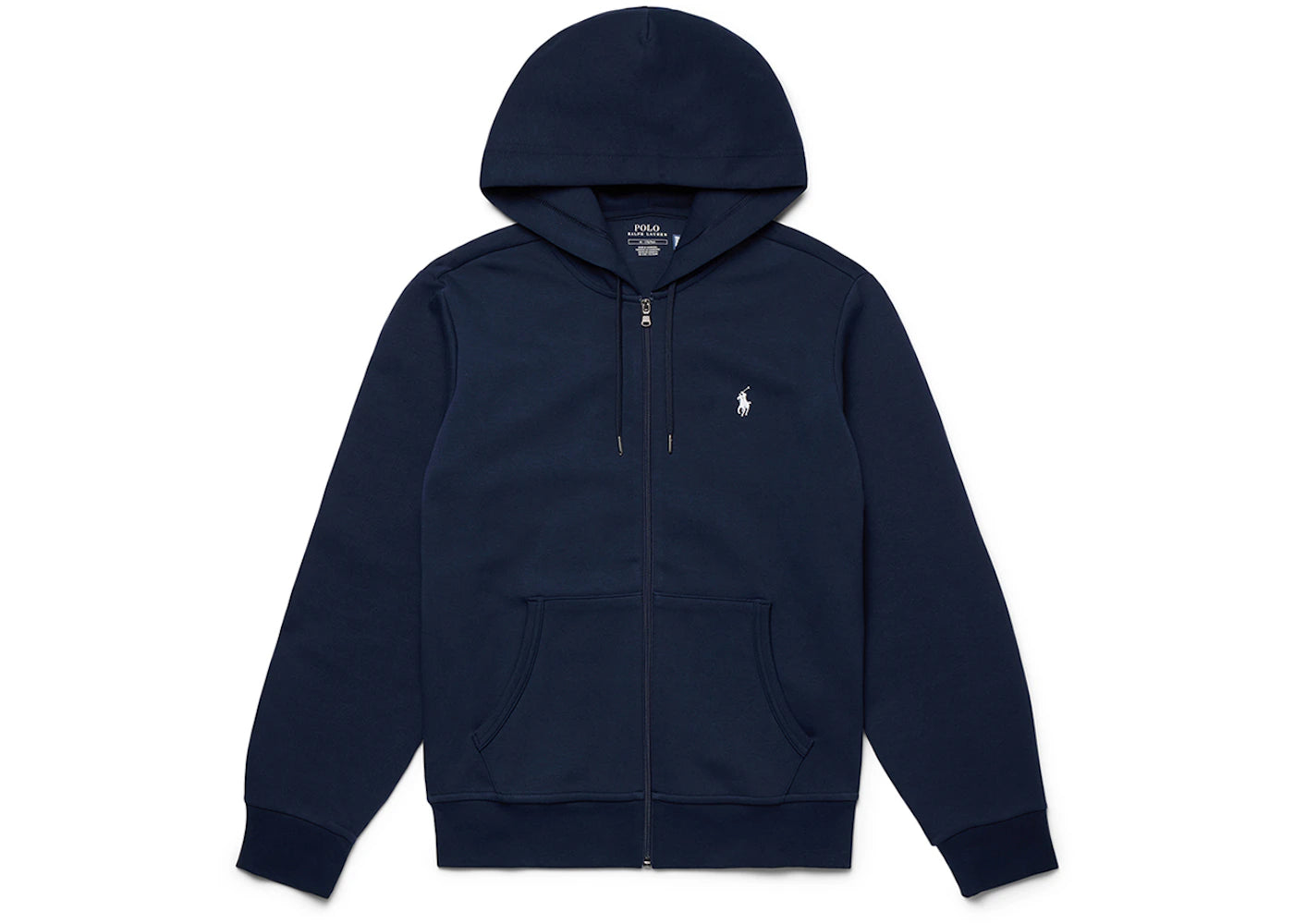 Polo Ralph Lauren Double Knit Zip-Up Hoodie Aviator Navy/White -1