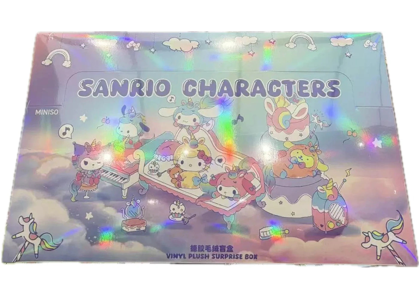 Miniso Sanrio Characters Dreamy Unicorn Series Vinyl Plush Sealed Case (6 Blind Box) -1