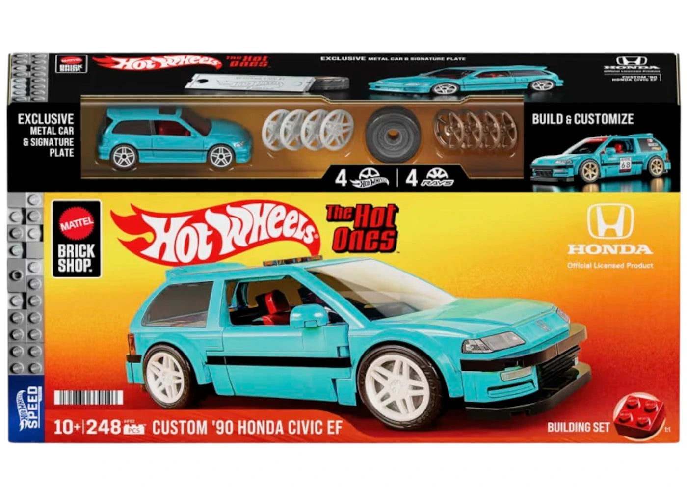 Hot Wheels 90 Honda Civic Ef Brick Shop -1
