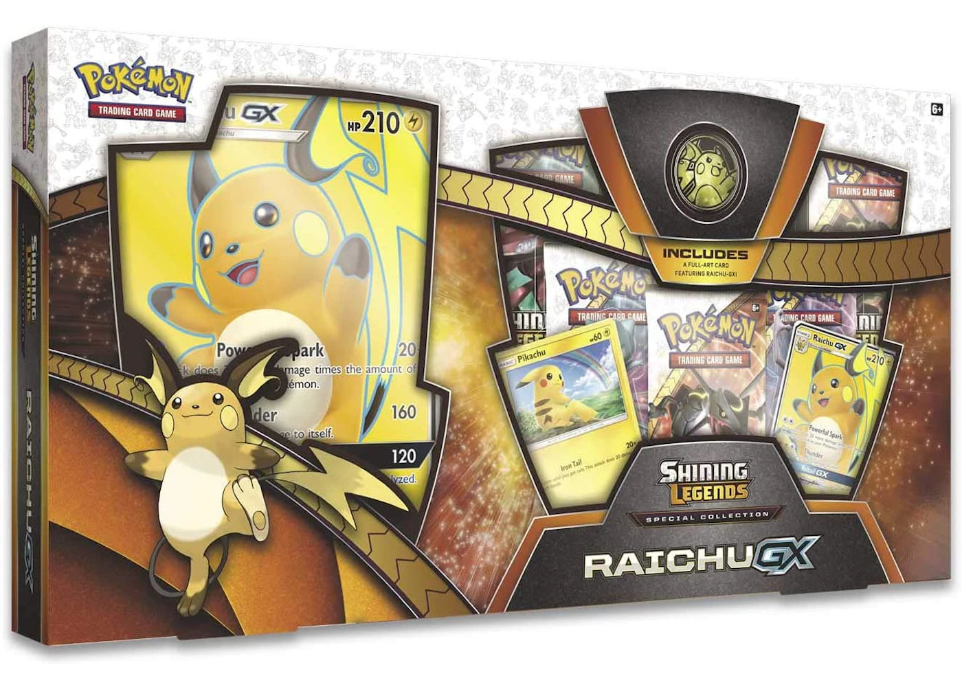 2018 Pokemon TCG Shining Legends Special Collection Raichu GX -1