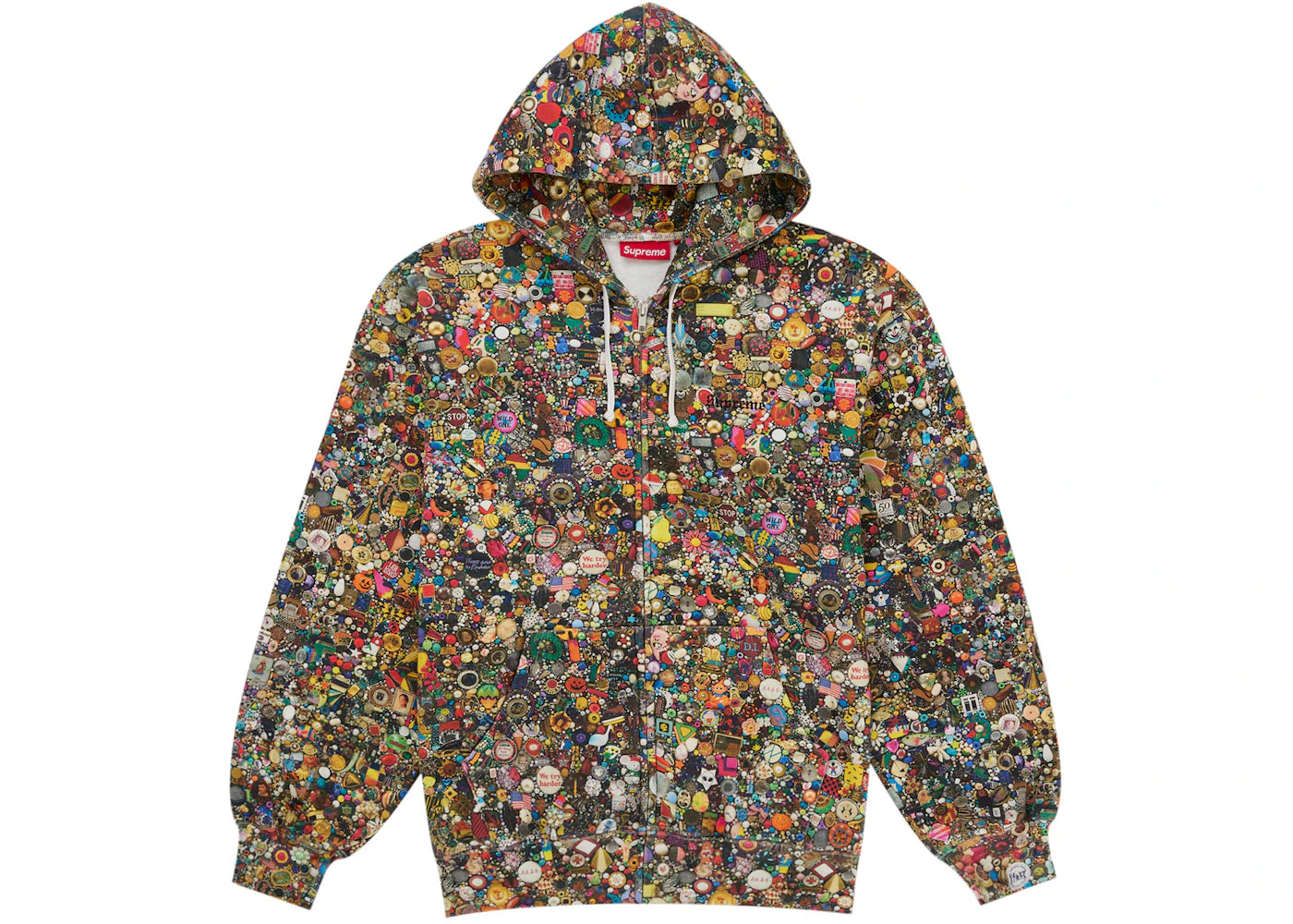 Supreme Mike Kelley Zip Up Hooded Sweatshirt Multicolor -1
