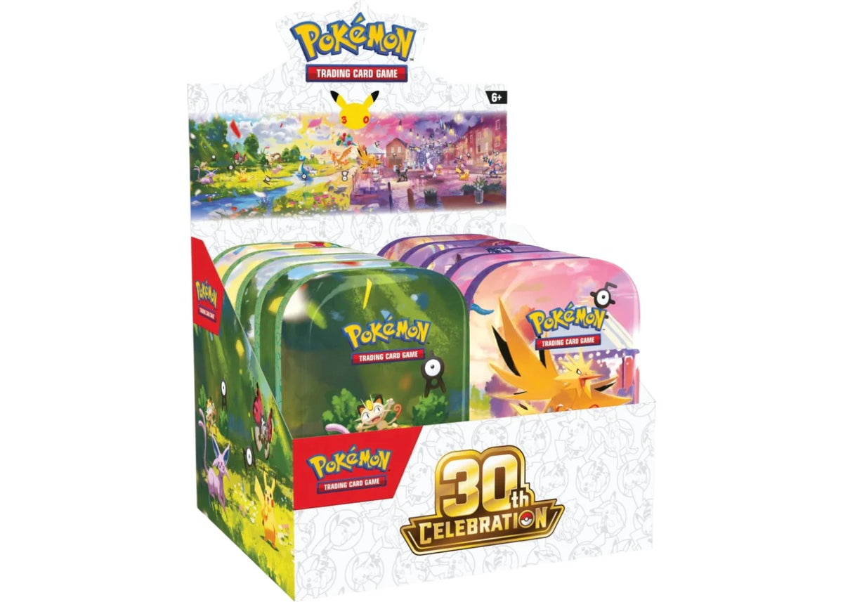 2026 Pokémon Mega Evolution 30th Celebration Mini Tin Display (10-Pack) -1