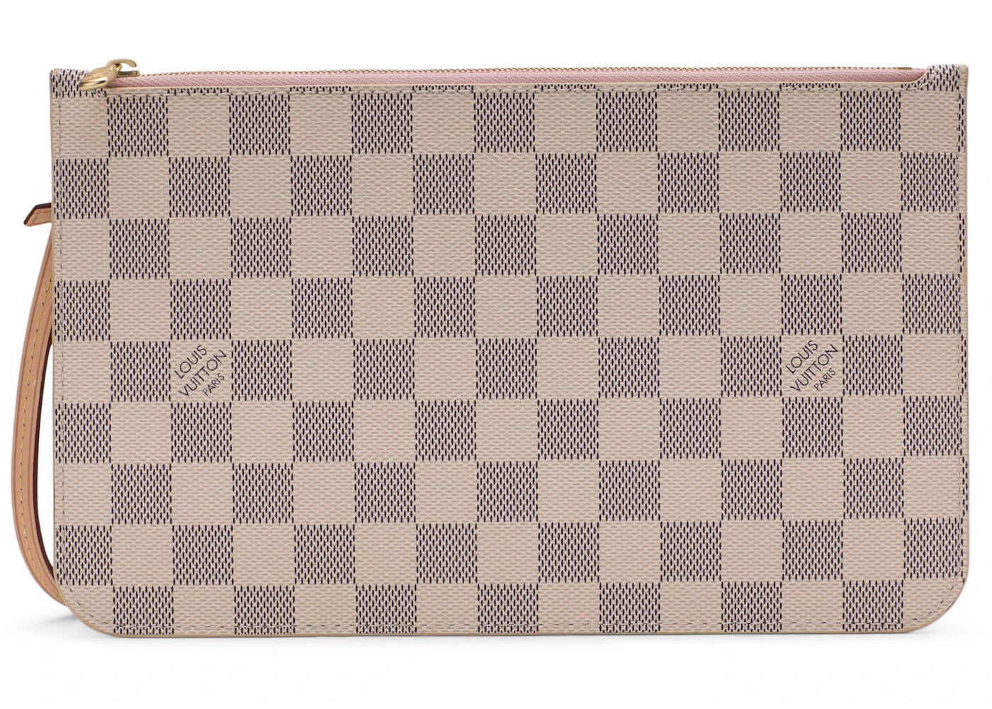 Louis Vuitton Pochette Damier Azur MM/GM Rose Ballerine Lining -1