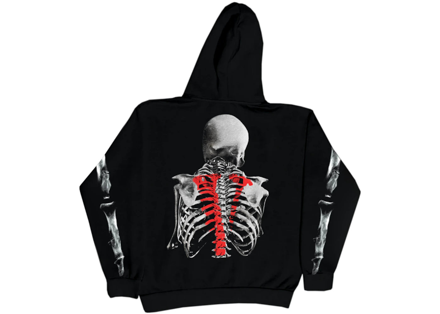 Vlone x Never Broke Again Bones Hoodie Black -1