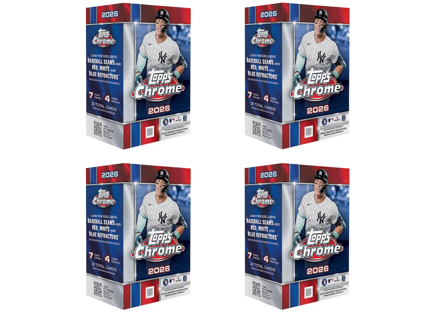 2026 Topps Chrome Baseball Value Box 4x Lot -1