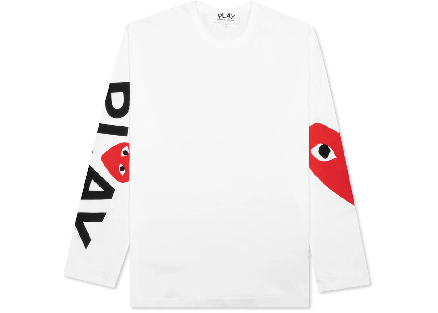 Comme des Garcons Play Red Big Heart L/S T-shirt White -1