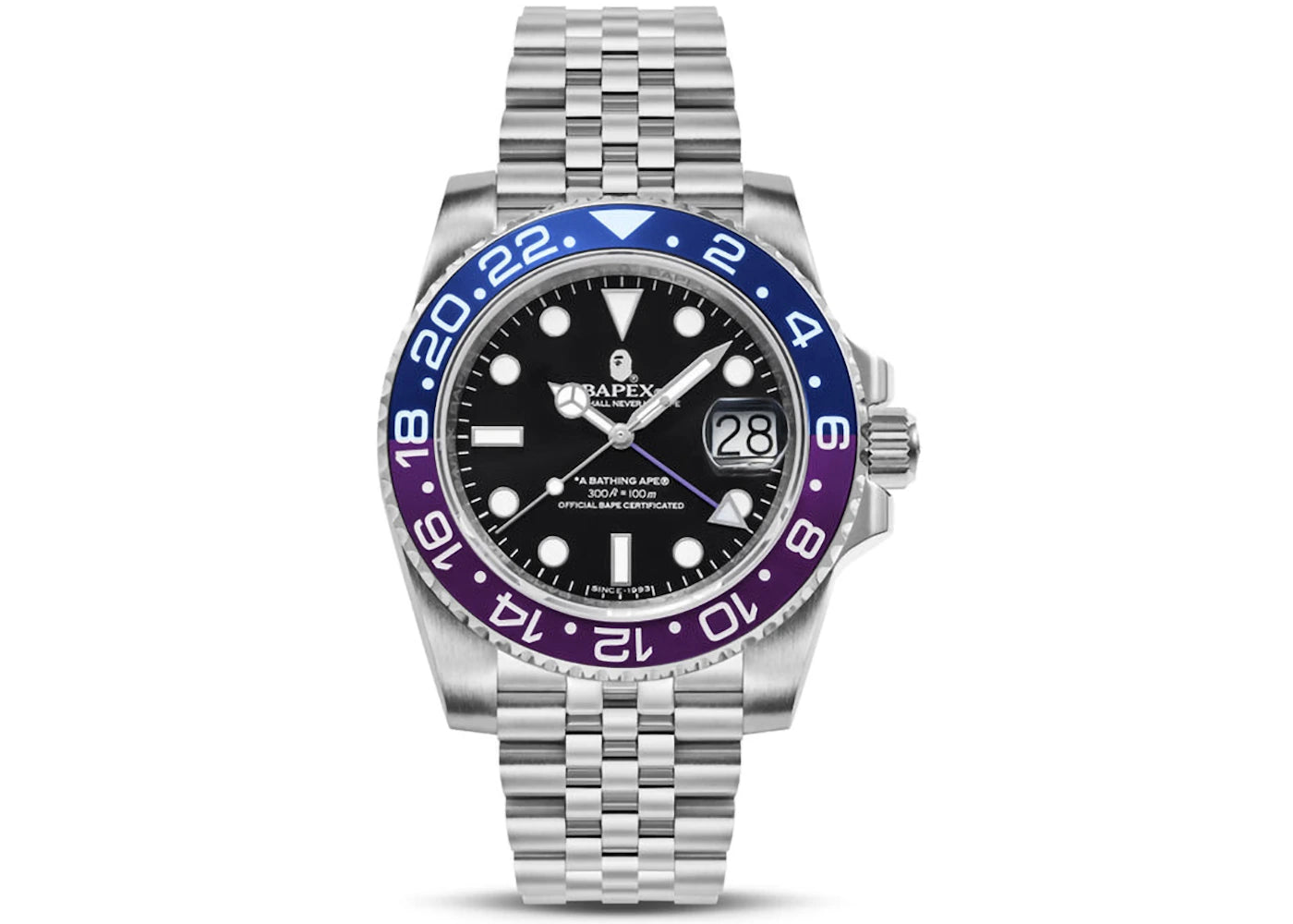 BAPE Type 2 Bapex #1 Watch Silver/Blue/Purple -1