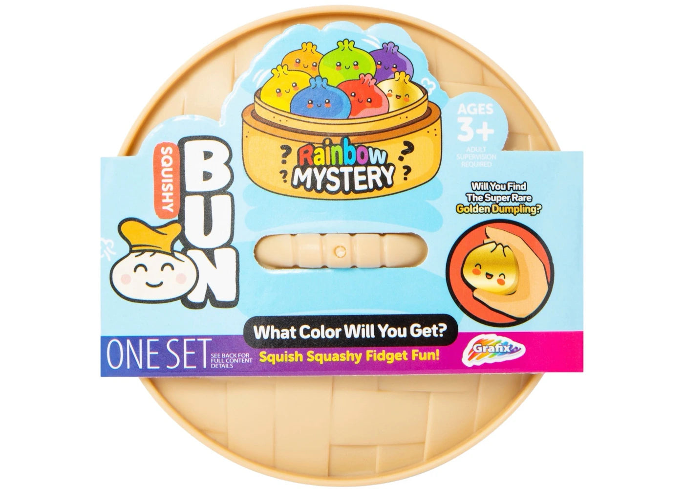 Squishy Bun Rainbow Mystery Squishy "Dumpling" (Golden Chase Version) Blind Box -1