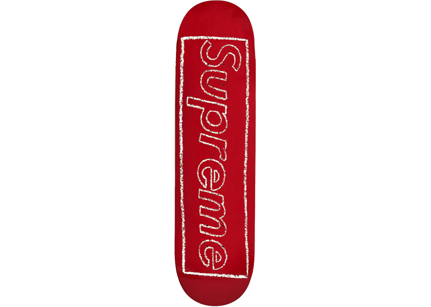 Supreme KAWS Chalk Logo Skateboard Deck Red -1